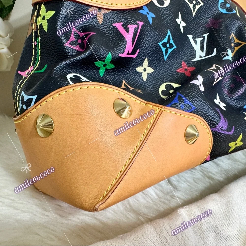 Louis Vuitton Judy MM Handbag Monogram Multicolor Leather Noir Black - Picture 7 of 16